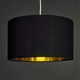 image 3 of ValueLights Reni Black Ceiling Pendant Shade Black And Gold Inner Black