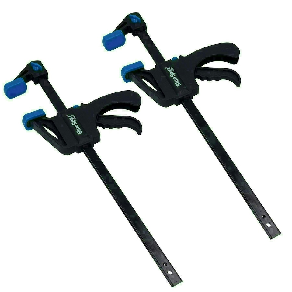 image 1 of 12" Quick Release Ratchet Rapid Bar Speed Clamp Holder Grip Spreader Fastener 2pk