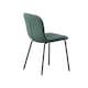 image 4 of Set of 2 Teddy Faux Fur Stitched Design Dining Chairs Green Bella by MCC
