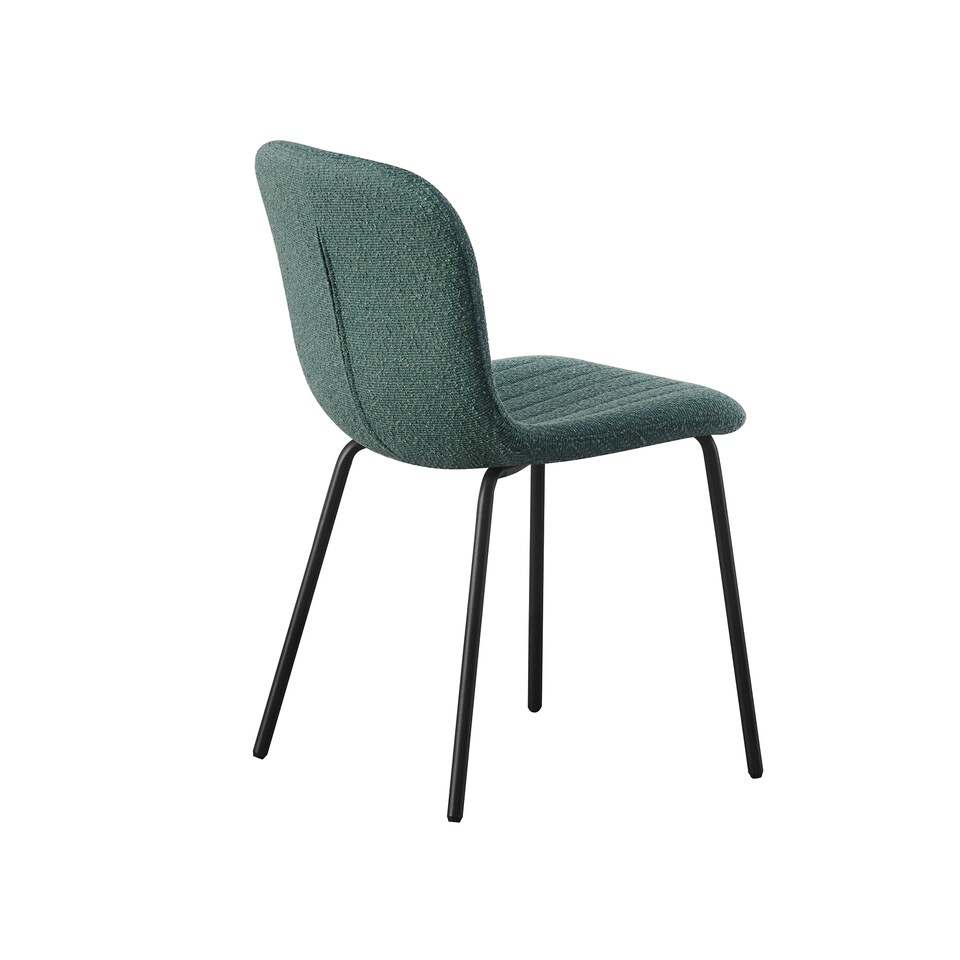 image 1 of Set of 2 Teddy Faux Fur Stitched Design Dining Chairs Green Bella by MCC