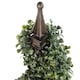 image 4 of Artificial Boxwood Tower Tree Topiary Spiral Metal Top 90cm 3ft Tall Botanik | Green | One Size