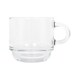 image 4 of LAV Cozy Stacking Glass Espresso Cups - 90ml - Pack of 6 | Clear | Clear