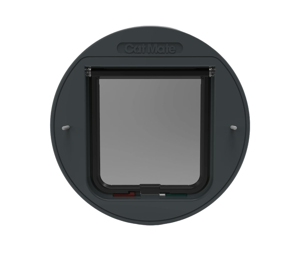 image 1 of Cat Mate Glass Fitting Cat Flap – Grey (210G)