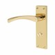 image 4 of Golden Grace Victorian Scroll Astrid Door Handles Bathroom WC Toilet Complete in Gold Polished Brass Finish with (GG) 64mm Bathroom Mortise Lock - 150mm x 40mm Gold