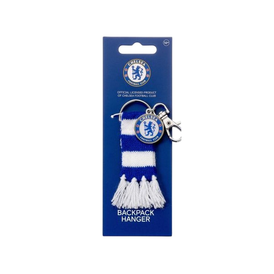 image 1 of Chelsea FC Stripe Crest Keyring | Blue | Blue/White | 1