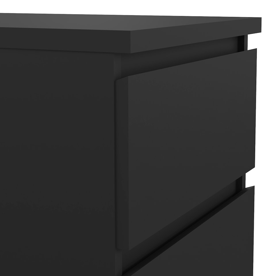 image 1 of Naia Narrow Chest of 5 Drawers in Black Matt