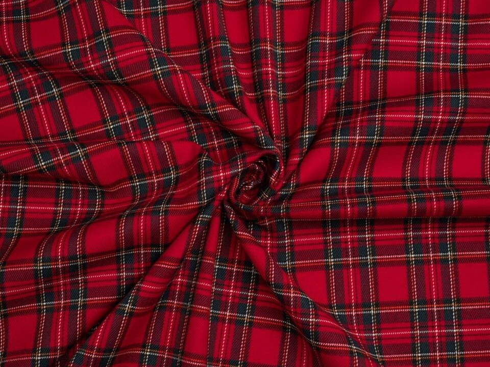 Minerva Core Range Red Stretch Woven Polyester Viscose Suiting Fabric for Dressmaking, 140cm / 55" Wide - per metre