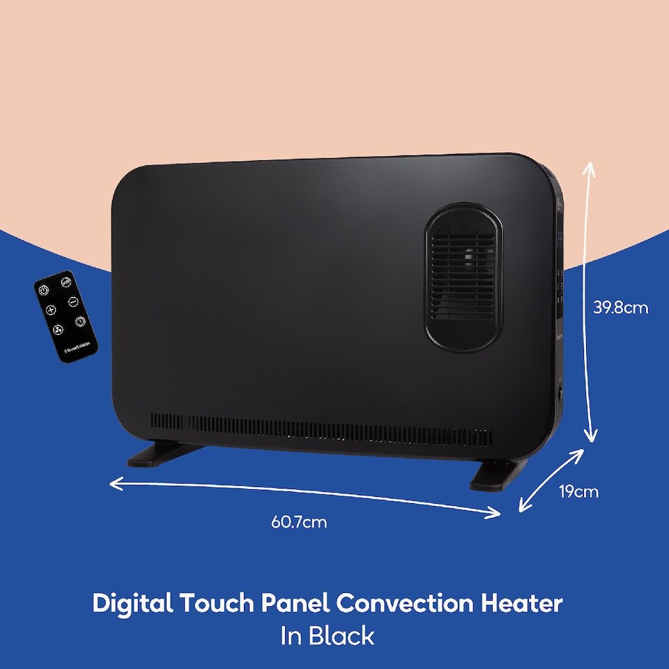 image 1 of Russell Hobbs RHCVHTF2004B Digital Convector Heater 2000W Electric Touch Panel Turbo Fan