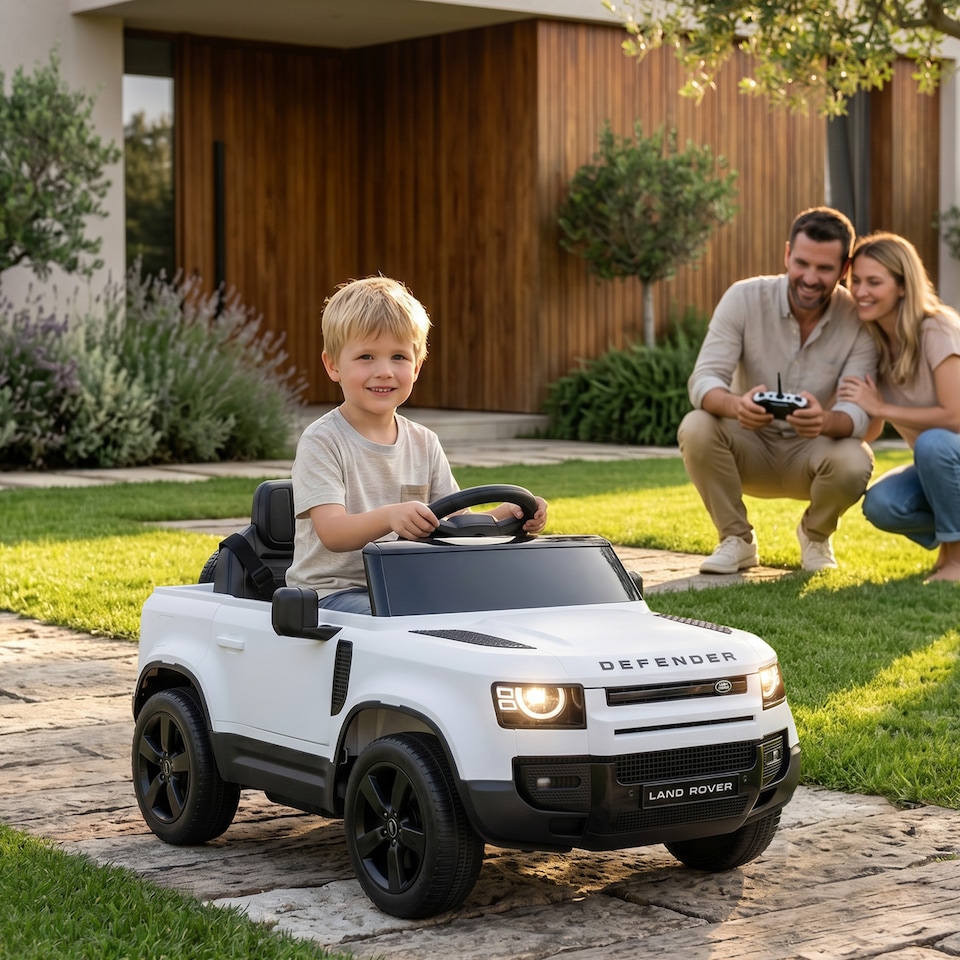 image 1 of AIYAPLAY Land Rover Defender Licensed 12V Kids Ride on Car w/ Remote