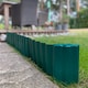 image 3 of Green Plastic Corrugated Garden Lawn Edging (9m x 15cm Roll) - 5 Rolls