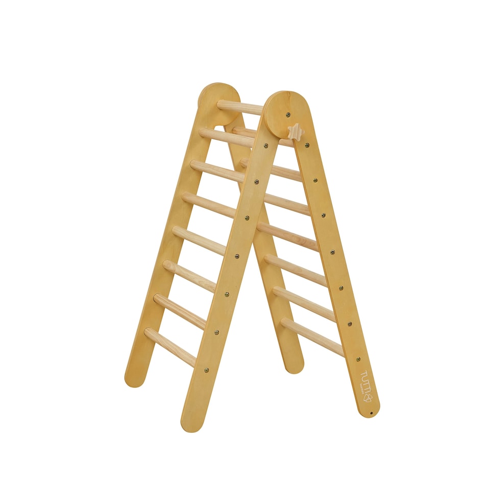 image 1 of Tutti Bambini Scala Montessori 3 in 1 Pikler Climbing Frame with Climbing Wall - Natural