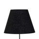 image 3 of Set of 2 Black Cotton 20cm Diameter Tapered Fabric Lamp Shades Black