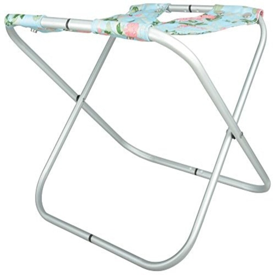 image 1 of Rose Pattern Gardening Stool With Tool Storage Multi