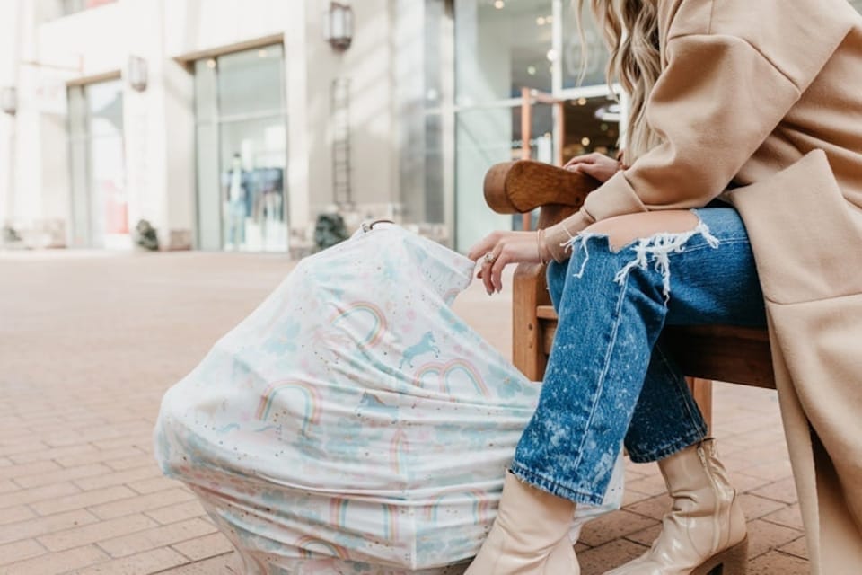 image 1 of Copper Pearl Nursing & Car Seat Cover Whimsy