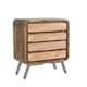image 1 of Aaron Metal and Wood 4 Drawer Chest