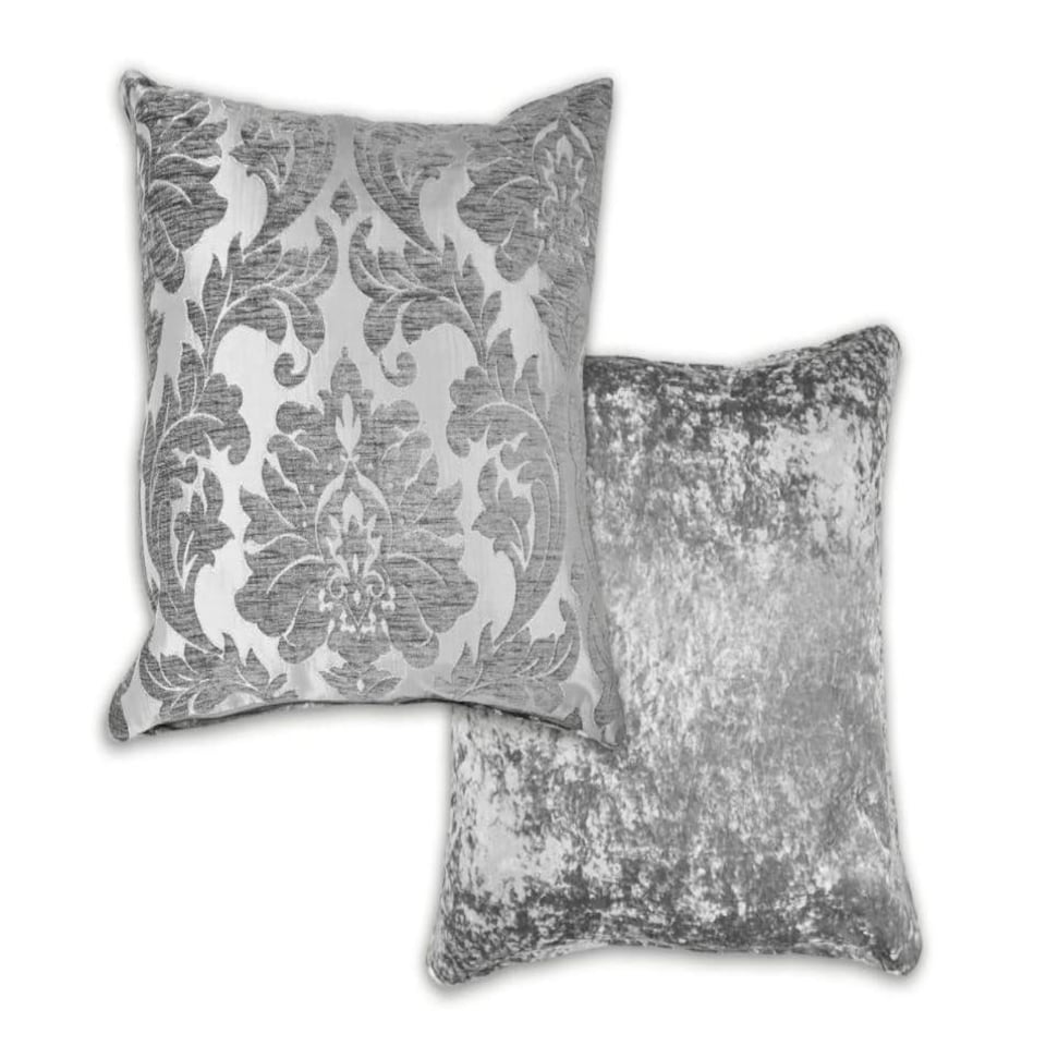 image 1 of Baroque Cushion Cover Grey | Grey | Grey