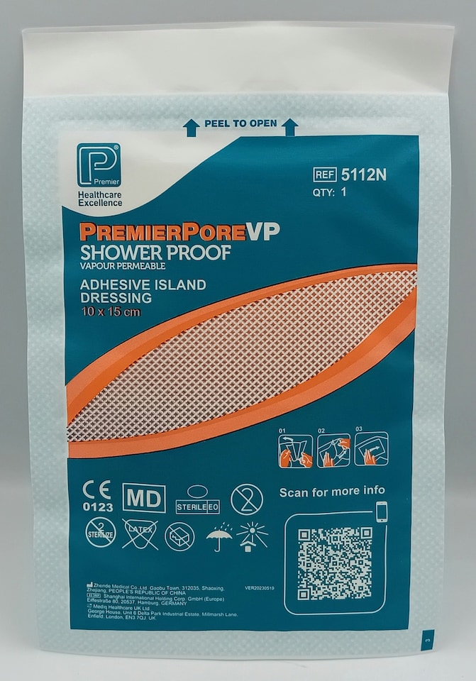image 1 of Premierpore VP Adhesive Island Dressings 10cm x 15cm – Box of 50