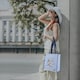 image 2 of Signare Shopper Tote Bag - Alice in Wonderland Tea Party Blue