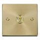 image 1 of SE HOME Satin / Brushed Brass 1 Gang 2 Way 10AX Toggle Light Switch Black | Satin Brass
