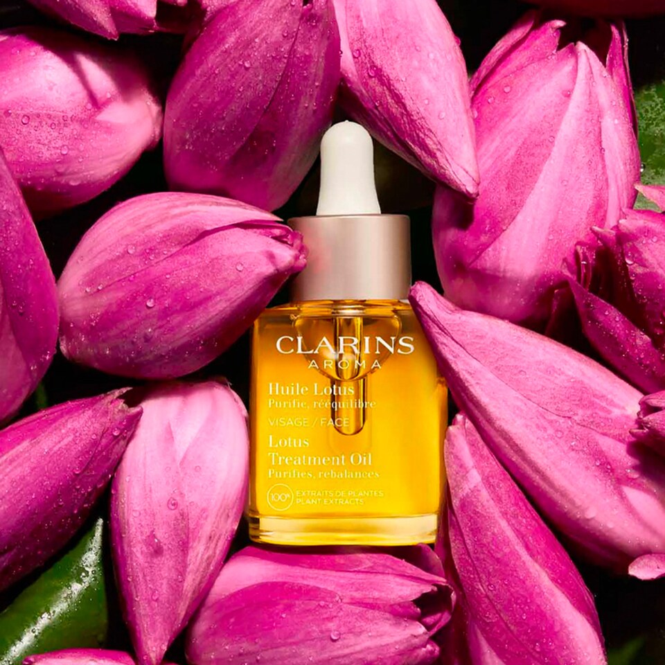 image 1 of Clarins Face Treatment Oil Lotus 30ml