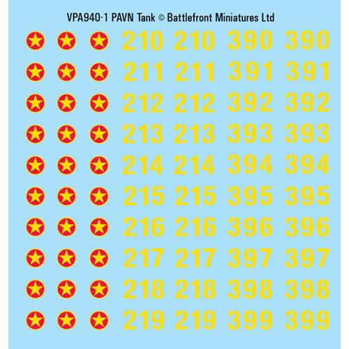 Flames of War: PAVN Decal Sheets - Brand New