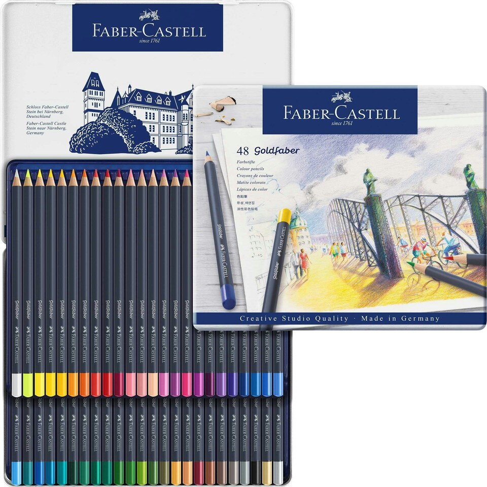 GoldFaber Colour Pencils Tin of 48 - West - FC114748