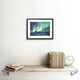image 2 of Aurora Borealis Arctic Snowy Mountains Landscape 9x7" Black Framed Wall Art Print