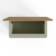 image 7 of Faire Ottoman Blanket Box in Sage Green with Oak Top Green