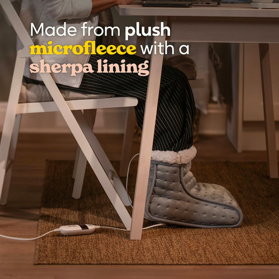 image 1 of Russell Hobbs Foot Warmer Electric Heater Grey with 3 Heat Settings & 2 Year Guarantee RHHSL1001