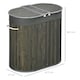 image 7 of HOMCOM 100L Bamboo Laundry Basket w/ 2 Compartments Washing Baskets Grey
