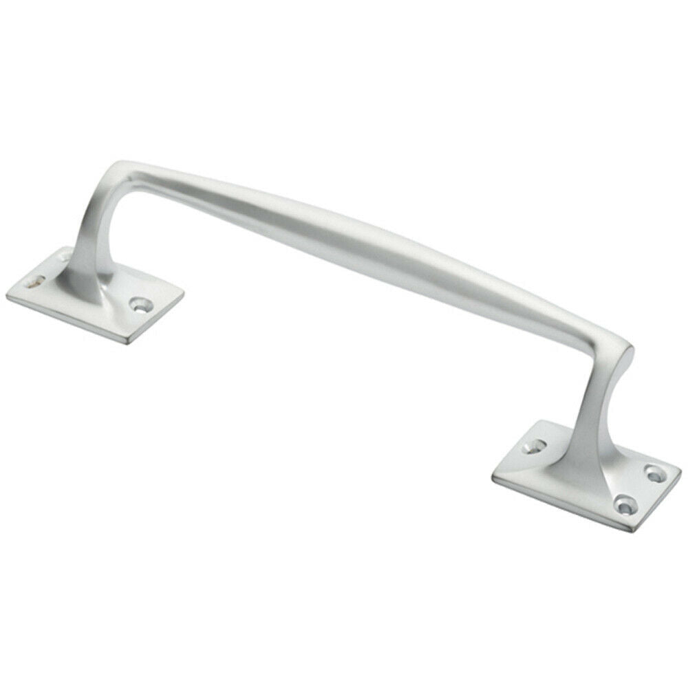 Loops One Piece Door Pull Handle 250mm Length 54mm Projection Satin Chrome