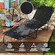 image 4 of Outsunny 2 Piece Reclining Chaise Lounge with Adjustable Backrest Black | Black
