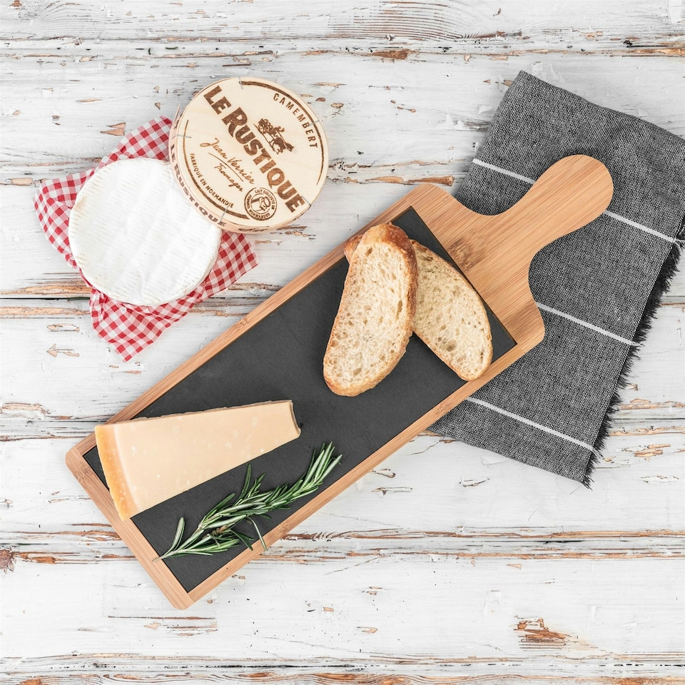 image 1 of Argon Tableware Bamboo Slate Serving Paddles - 44.5 x 14.5cm - Pack of 3 Grey