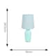 image 2 of ValueLights Arlo Set of 2 - Duck Egg Blue Ceramic Base Table Lamp with Tapered Shade | Blue