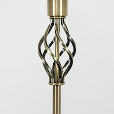 ValueLights Traditional Antique Brass Barley Twist Floor Lamp Base