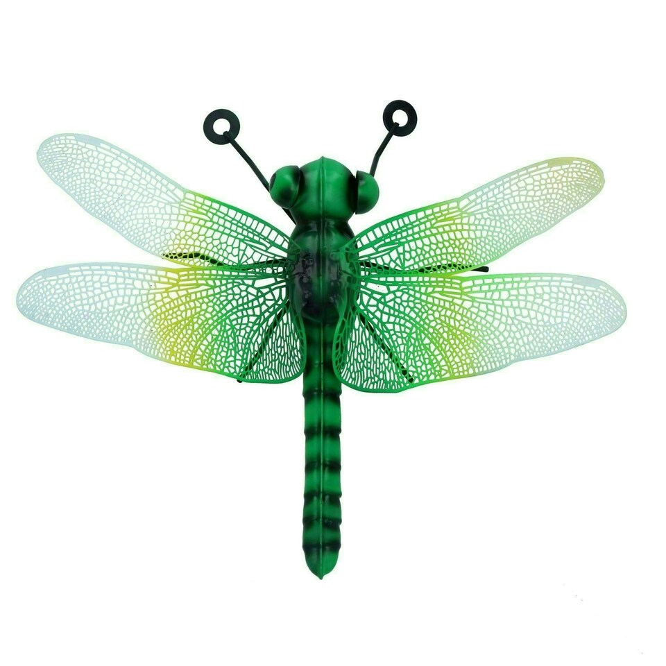 image 1 of Small Metal Green Dragonfly Garden/Home Wall Art Ornament Gift 7x22x31cm