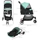 image 9 of PawHut Dog Stroller for XS Dogs, S Dogs, Cats with Rain Cover - Green