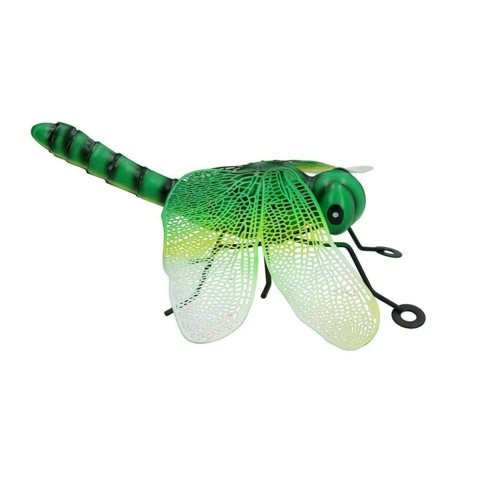 image 1 of Small Metal Green Dragonfly Garden/Home Wall Art Ornament Gift 7x22x31cm