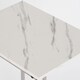 image 4 of OHS C Shaped Marble Under Sofa Side End Drinks Table - White