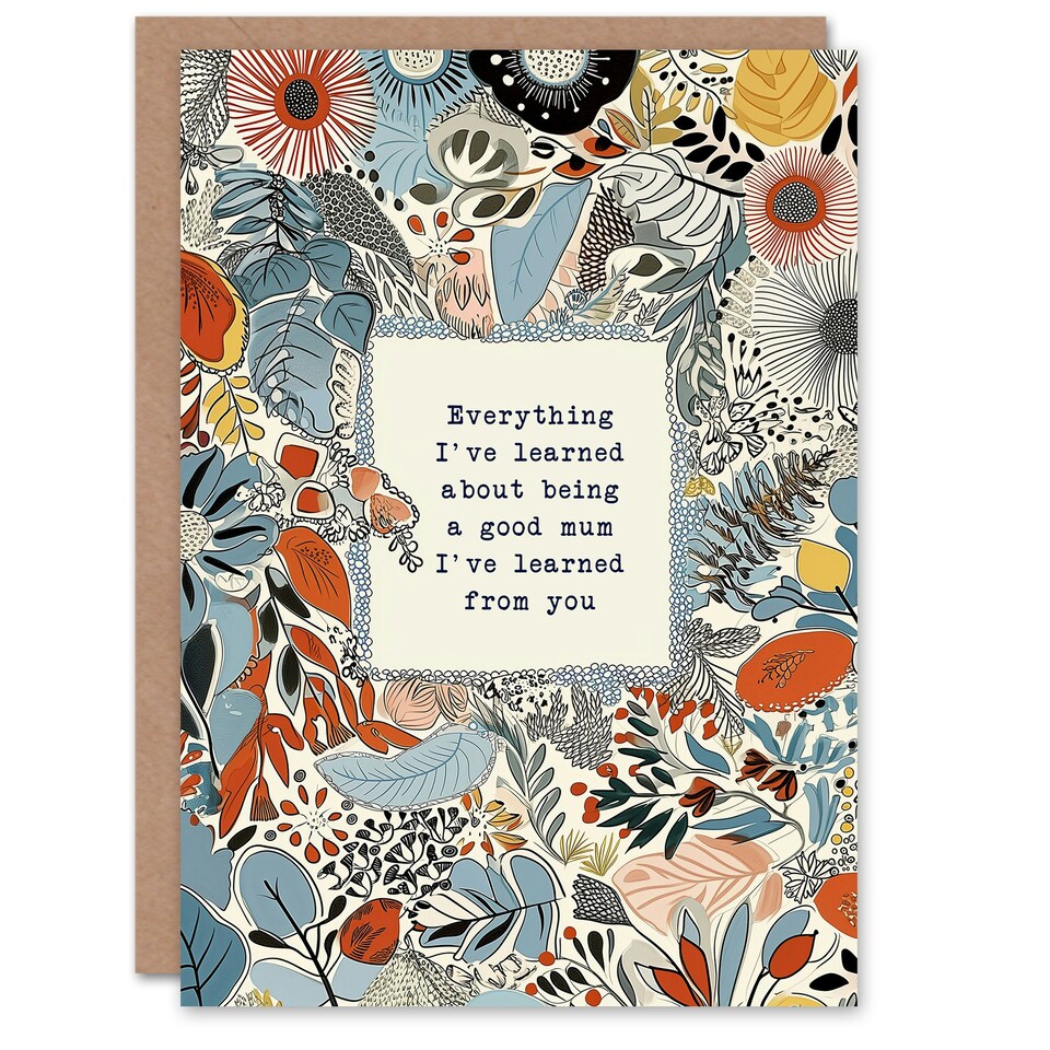 Wee Blue Coo Mothers Day Sincere Everything Learned From You Mum Card