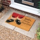 image 6 of Nicola Spring Christmas Coir Door Mat - 60 x 40cm - Santa
