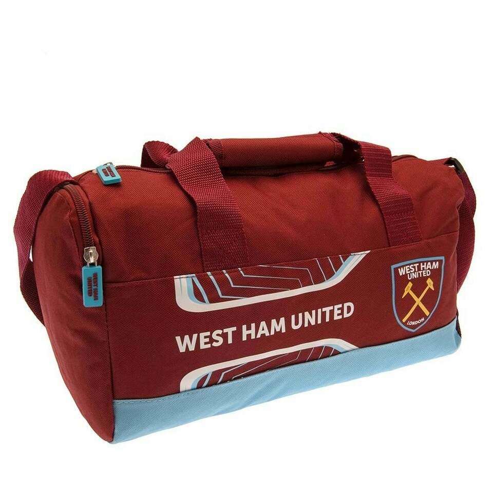 image 1 of West Ham United FC Flash Duffle Bag - Claret Red/Sky Blue - One Size