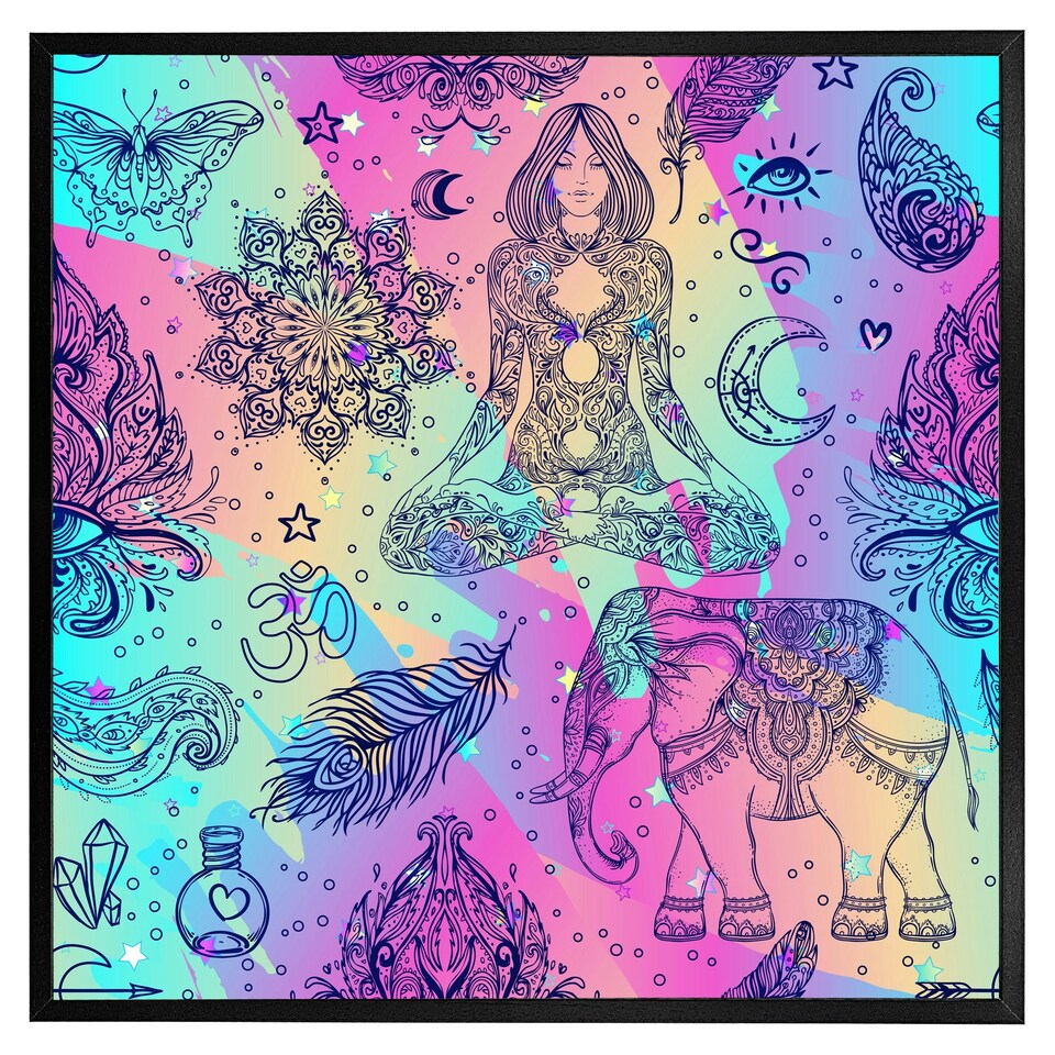 image 1 of Colourful rainbow (Picutre Frame) Grey | XS