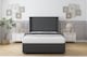 image 2 of Sloomy Stratford Graphite Dumfries Divan Bed Base 2 Drawers Foot-End With 54 Inch Wingback Headboard & 12 Inch Matching Footboard | Grey | Graphite | Double | 1