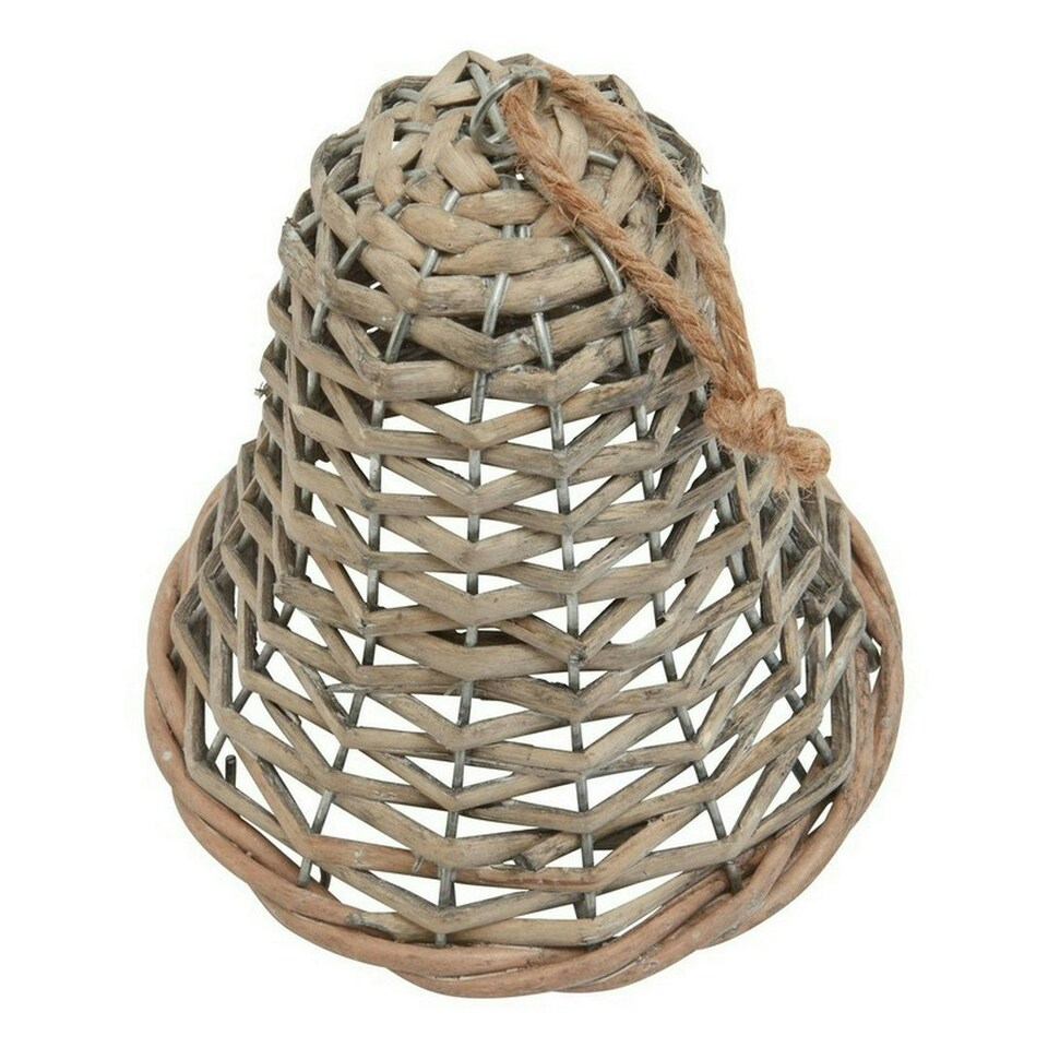 image 1 of The Noel Collection Medium Bell Decoration - Wicker - L7 x W7 x H12 cm - Brown