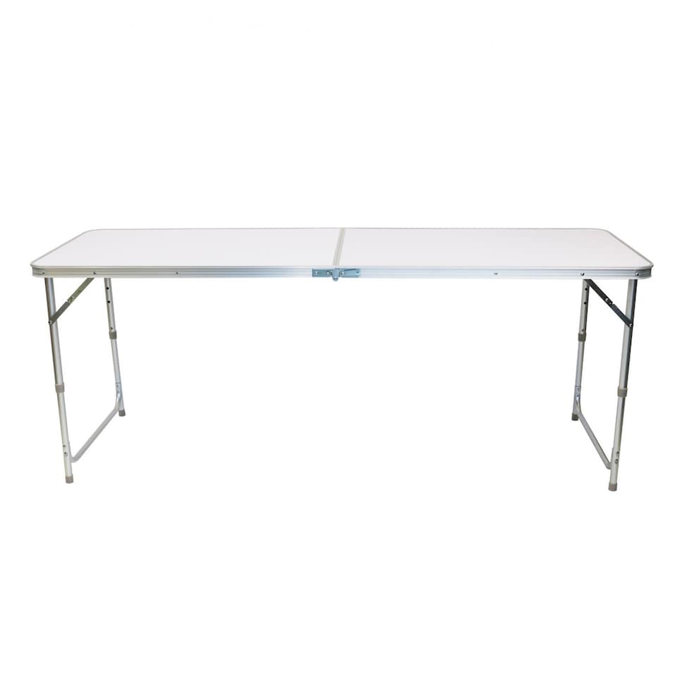 image 1 of 4ft Folding Outdoor Camping Kitchen Work Top Table | White
