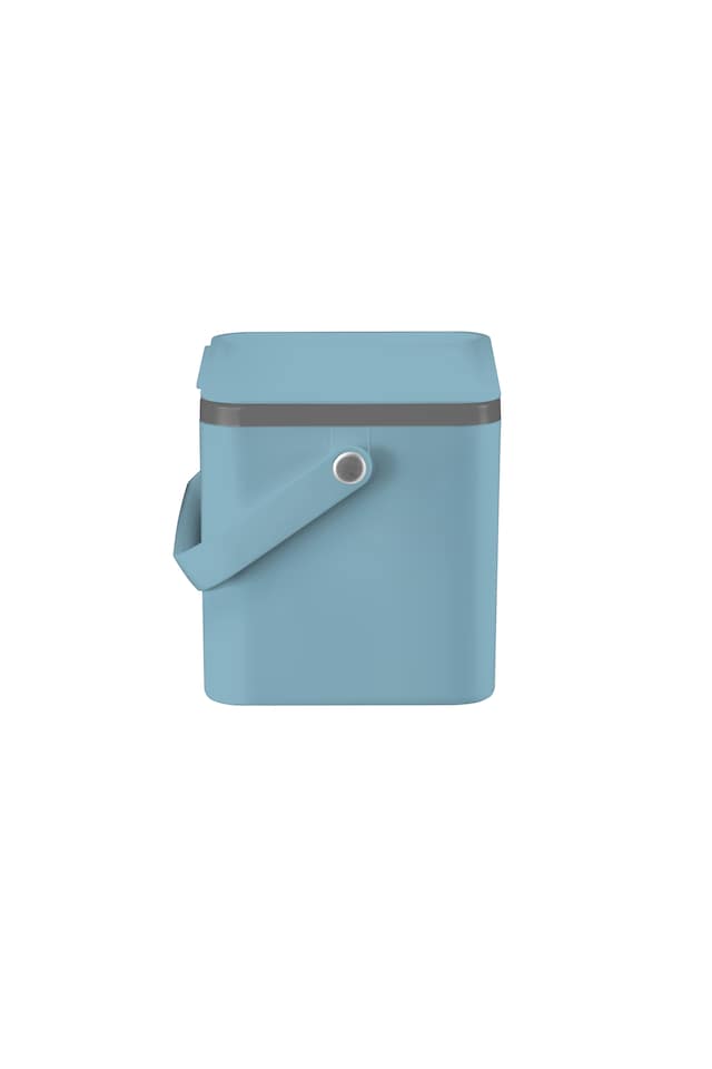 image 1 of EKO Food Waste Compost Bin, Kitchen Countertop Food Waste Caddy, Titanium Blue, 4 Litre