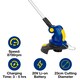 image 2 of Skotek 20V Cordless Strimmer,1 Spool, 1 Battery & 1 Charger | Blue | Blue | 1