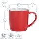 image 3 of Argon Tableware 6x Coloured Coffee Mugs - Red - 350ml - Tea Mug Latte Mug Cappuccino Mug Drinking Mug Red