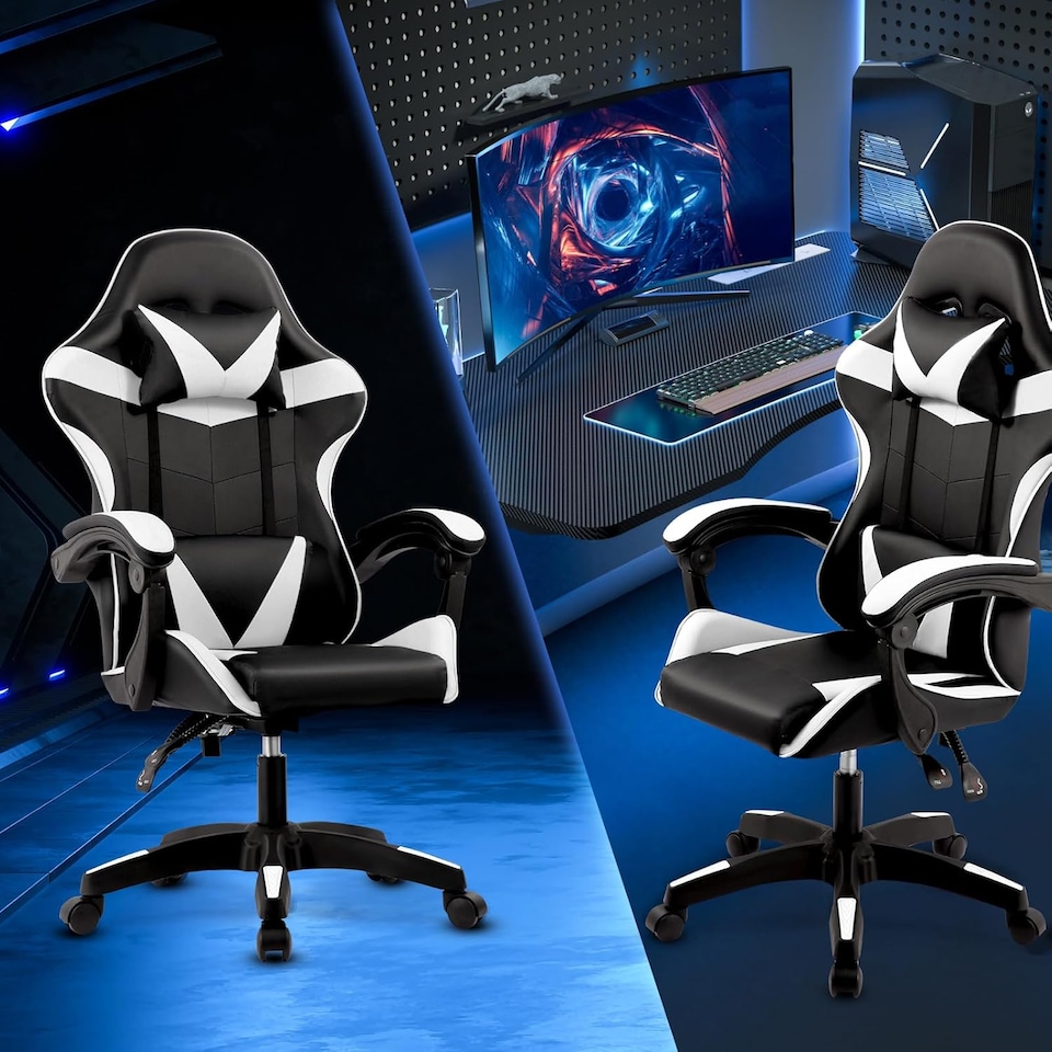 image 1 of Ergonomic Gaming Chair | Black | Black